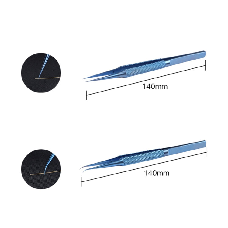 Kaisi Titanium Alloy Tweezers Repair Fingerprint Fly Line Phone Motherboard Precise Antimagnetic Electronics Tweezers, Kaisi BT-15, Kaisi Straight BT-11