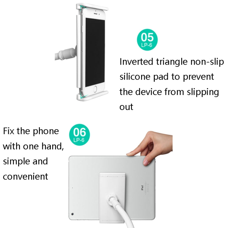 LP-6 Tablet Mobile Phone Lazy Bracket Detachable Bed Bracket, Style: