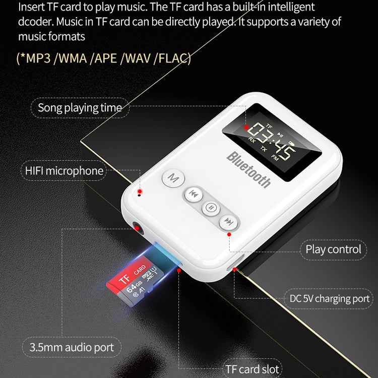 Bluetooth 5.0 Receiver Transmitter 2 in 1 Adapter Computer Speaker Car FM