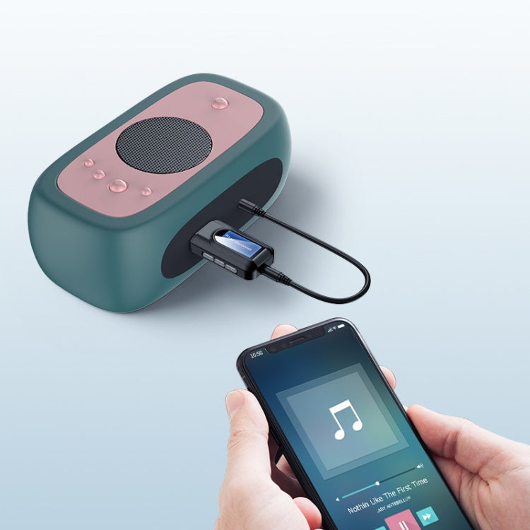 T11 2 In 1 USB Bluetooth 5.0 Transmitter And Receiver Audio Adapter With LCD Screen（Black）, T11