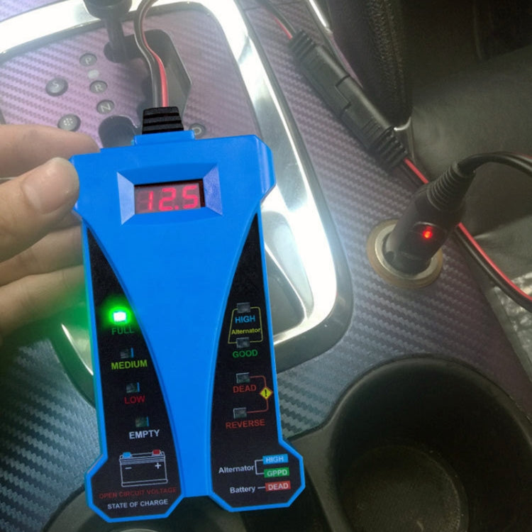 805A 12V Three-In-One Battery Tester Digital Display Tester, Blue, 12V
