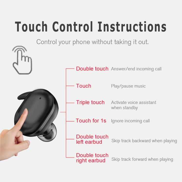 Y30 Wireless Bluetooth Headset 5.0 In-Ear Mini Earphone