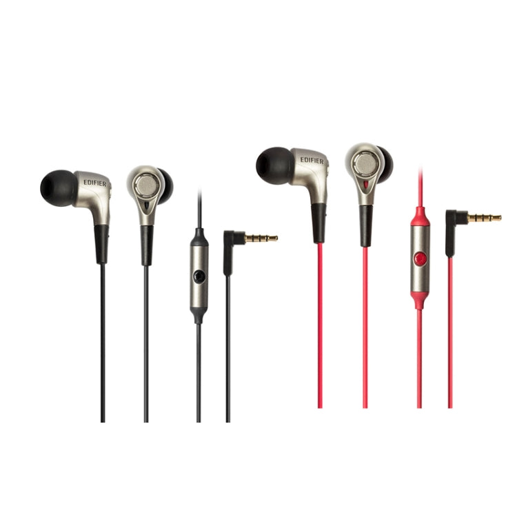 Edifier H230P In-Ear Subwoofer 3.5mm Wire-Controlled Sports Earphone With Microphone, Cable Length:1.3m