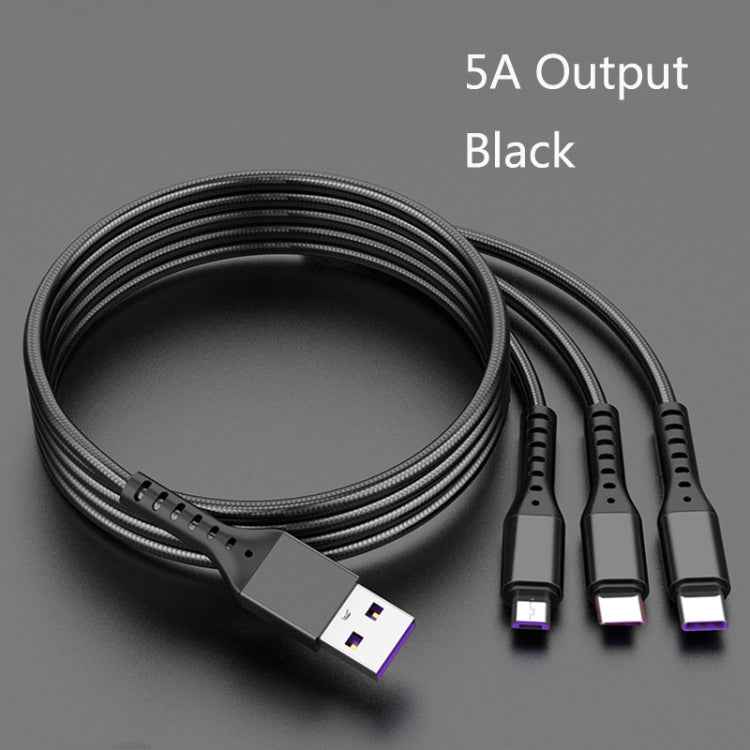 2 PCS ZZ034 USB To 8 Pin + USB-C / Type-C + Micro USB 3 In 1 Fast Charging Cable, Style: