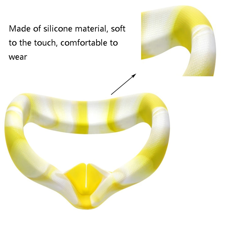 VR Silicone Eye Cover Anti-Sweat And Decontamination Color VR Goggles For Oculus Quest 2, White Blue, White Pink, White Yellow