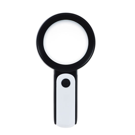 30 Times 18 LED Cool Warm Light HD Elderly Reading Repair Glass Magnifier, 30X(Black White), 30X(Gray White)