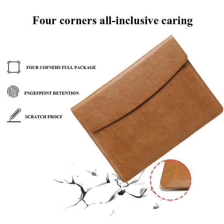 Horizontal Litchi Texture Laptop Bag Liner Bag For MacBook