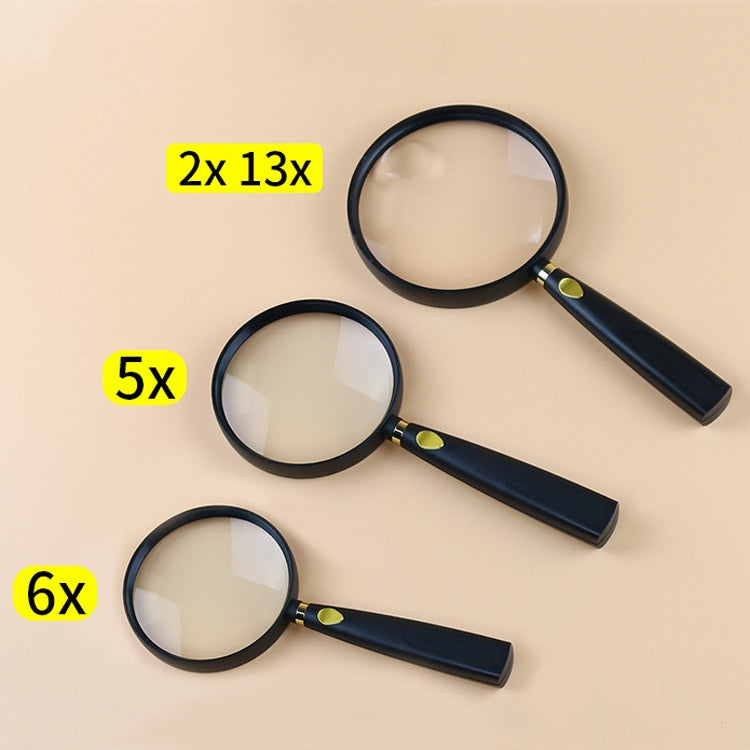 Children Science Education Elderly Reading Hand-Held Magnifying Glass, Specification: 110mm, 2pcs(75mm), 2pcs(110mm), 2pcs(90mm)