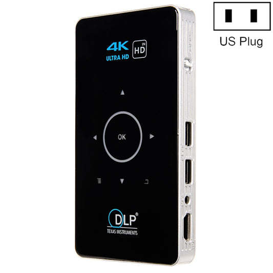 C6 2GB+32GB Android Smart DLP HD Projector Mini Wireless Projector, US Plug (Black), EU Plug (Black), UK Plug (Black), AU Plug (Black), US Plug (White), EU Plug (White), UK Plug (White), AU Plug (White)