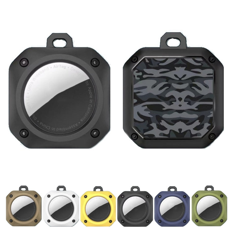 2 PCS For AirTag 2nd Gen / AirTag 1st Gen Positioning Tracker Anti-Drop Anti-Lost Case Printing Protective Case, Yellow, White, Brown, Green, Blue, Black
