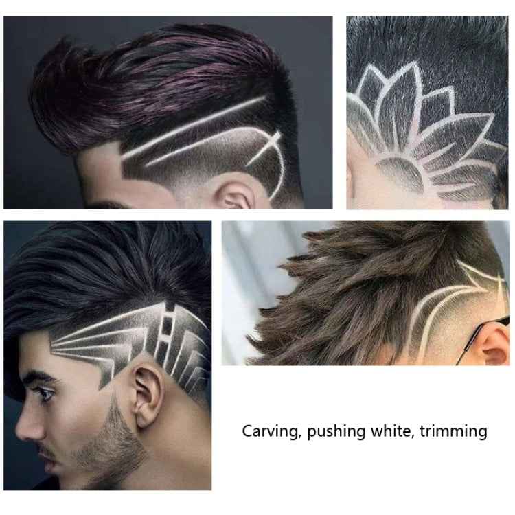 Hollow T-Shaped Steel Head Hair Trimmer USB Charging Carving Electric Hair Clipper, Steel Head (Black), Steel Head (Gold), Steel Head (Silver), Steel Head (Rose Gold), Steel Head (Gradient)