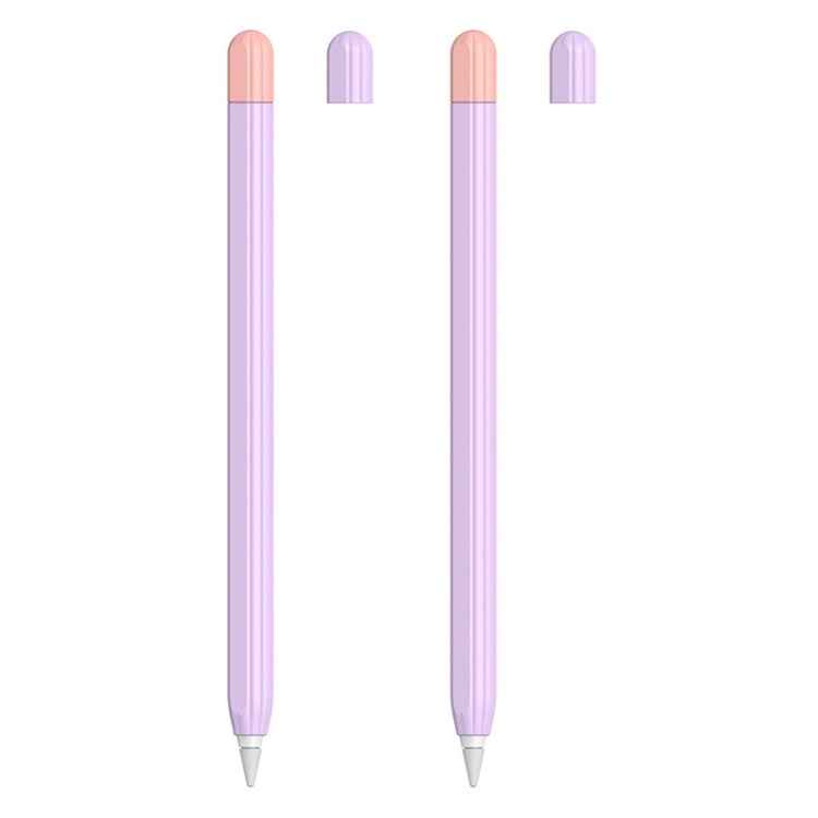 2 Sets 5 In 1 Stylus Silicone Protective Cover + Two-Color Pen Cap + 2 Nib Cases Set