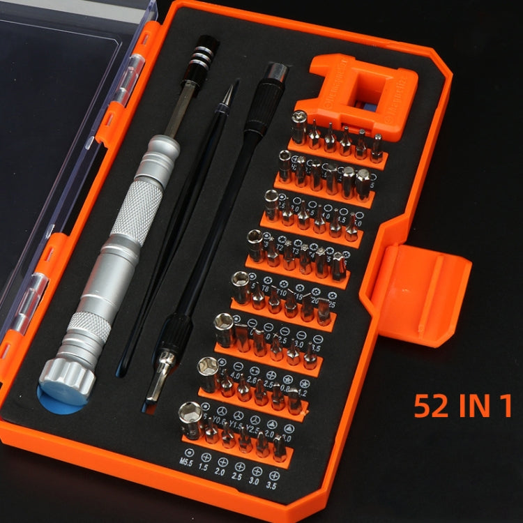 Obadun 9802B 52 in 1 Aluminum Alloy Handle Hardware Tool Screwdriver Set Home Precision Screwdriver Mobile Phone Disassembly Tool, Obadun 9802B(Orange), Obadun 9802B(Yellow)