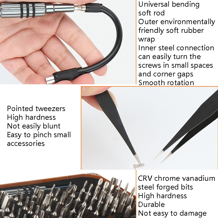 Obadun 9801 68 In 1 Screwdriver Set Manual Batch Glasses Screwdriver Hardware Repair Tool, Obadun 9801