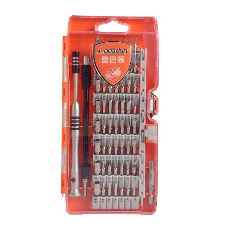 Obadun 9800 58 in 1 Screwdriver Set Manual CRV Batch Mobile Phone Disassembly Glasses Repair Tool, Obadun 9800(Yellow), Obadun 9800(Orange)