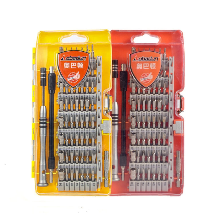 Obadun 9800 58 in 1 Screwdriver Set Manual CRV Batch Mobile Phone Disassembly Glasses Repair Tool, Obadun 9800(Yellow), Obadun 9800(Orange)