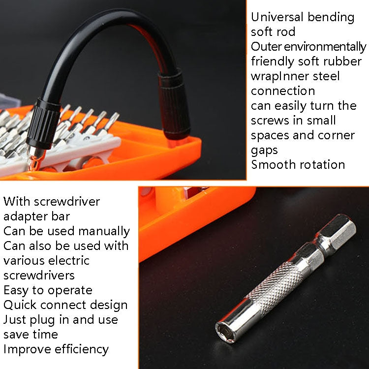 Obadun 9800 58 in 1 Screwdriver Set Manual CRV Batch Mobile Phone Disassembly Glasses Repair Tool, Obadun 9800(Yellow), Obadun 9800(Orange)