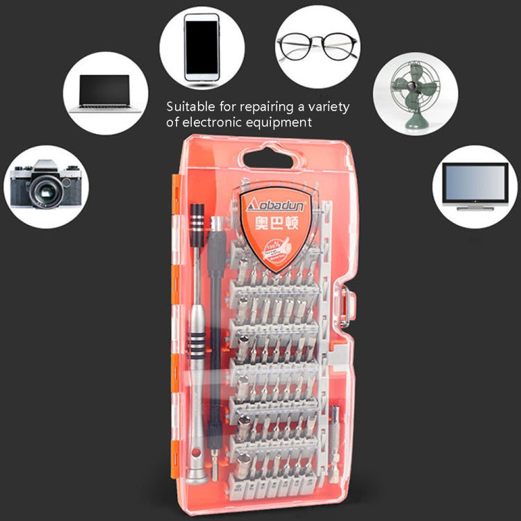 Obadun 9800 58 in 1 Screwdriver Set Manual CRV Batch Mobile Phone Disassembly Glasses Repair Tool, Obadun 9800(Yellow), Obadun 9800(Orange)
