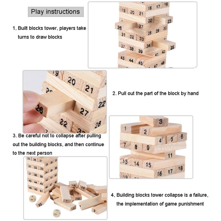 54pcs /Set Childrens Educational Building Block Toys Stacking Game