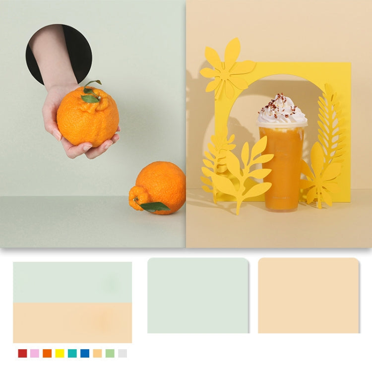 60 X 60cm Non-Reflective Matte PVC Board Double-Sided Solid Color Photo Background Board Filming Photography Props, Red + Pink, Orange + Yellow, Sky Blue + Lake Blue, Green + Apricot, White + Gray