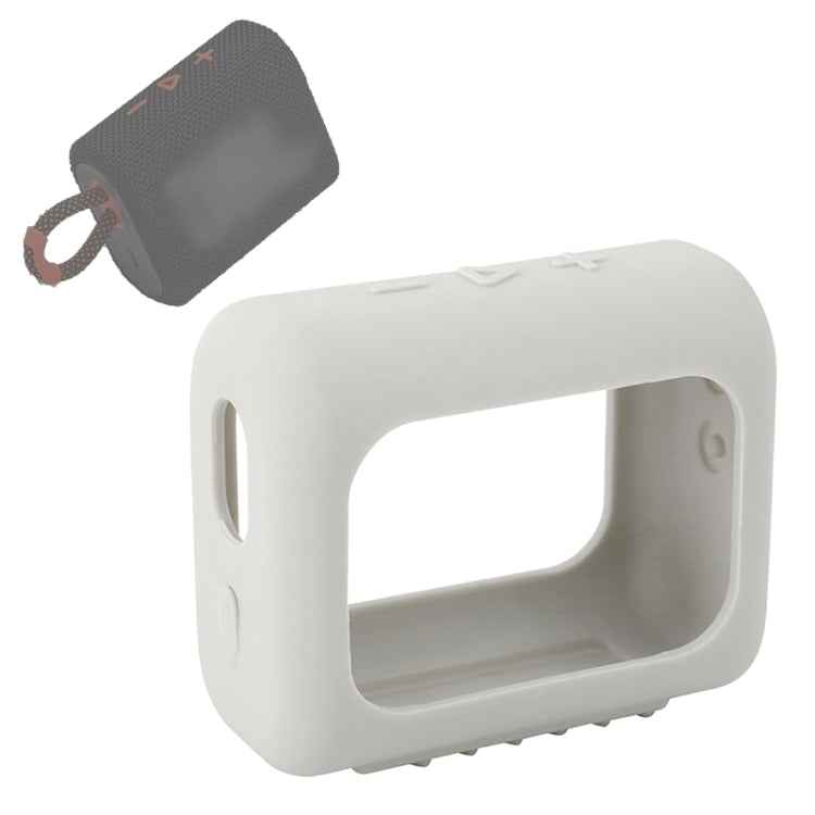 For JBL GO3 Bluetooth Speaker Silicone Cover Portable Protective Case with Carabiner