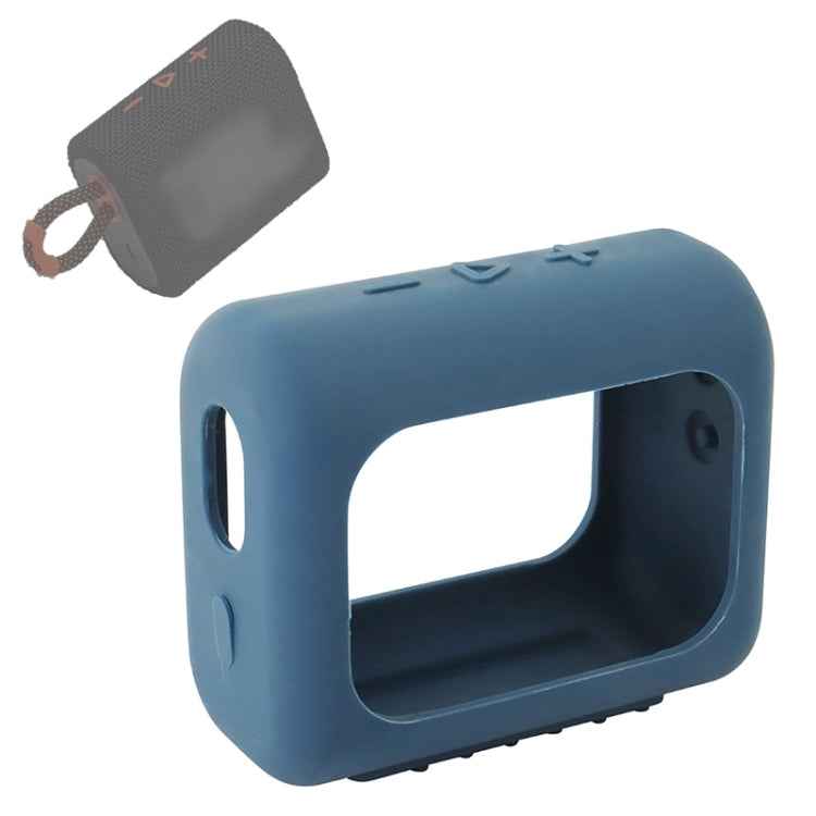 For JBL GO3 Bluetooth Speaker Silicone Cover Portable Protective Case with Carabiner