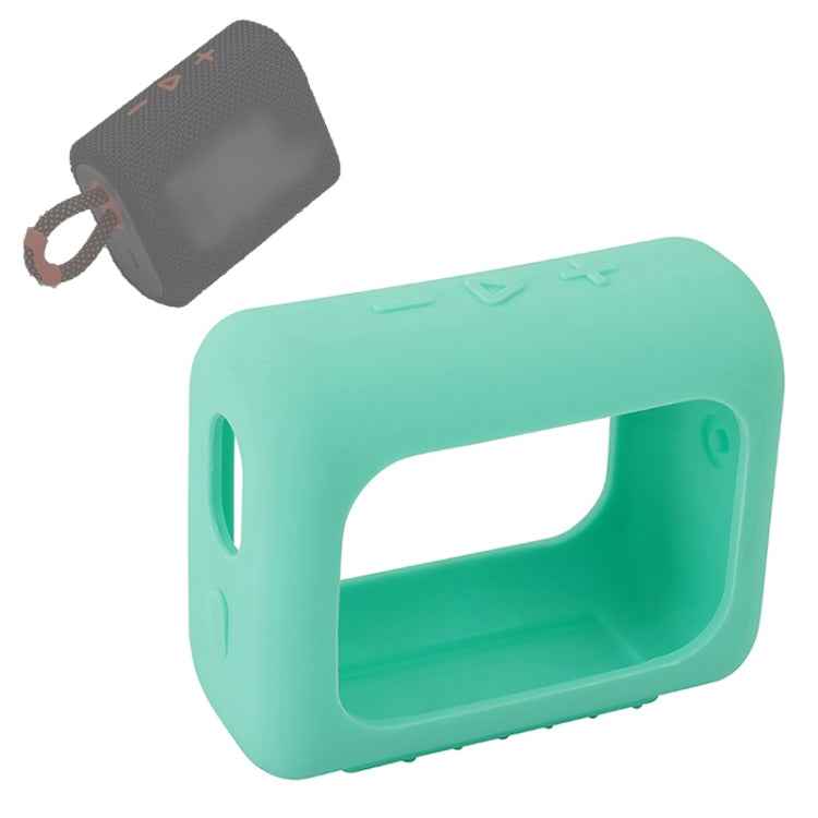 For JBL GO3 Bluetooth Speaker Silicone Cover Portable Protective Case with Carabiner
