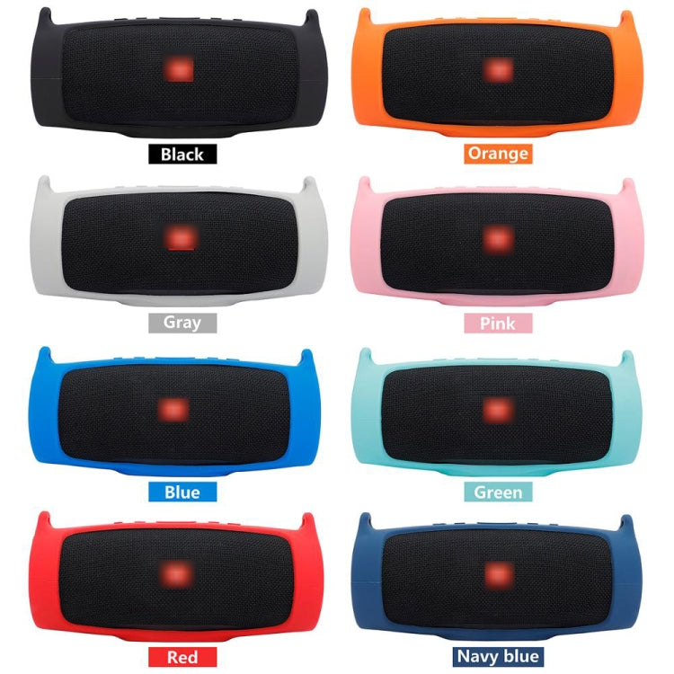 For JBL Charge 4 Bluetooth Speaker Portable Silicone Protective Cover with Shoulder Strap & Carabiner