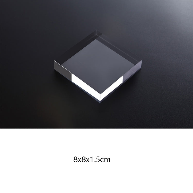 Transparent Acrylic Geometric Photo Props Photography Background Plate Ornaments, 2 PCS Square 8x8x1.5cm, Square 12x12x1.5cm, 2 PCS Round 8x1.5cm, Round 12x1.5cm, Rectangular 15x8x1.5cm, Rectangular 20x12x1.5cm, Rectangular 19.5x9.4x1cm                ...