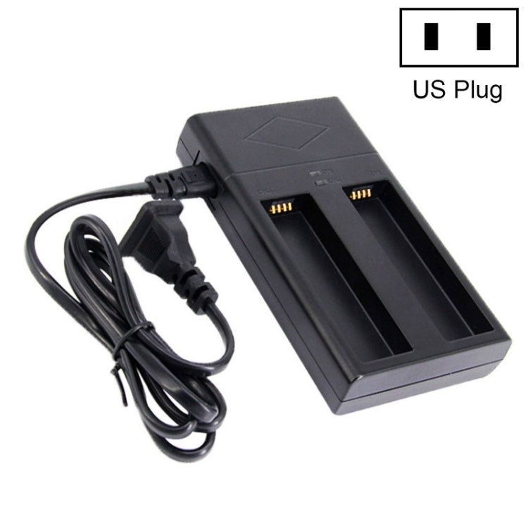 Jinnet 2 PCS Smart Dual Charge Handheld Gimbal Camera Battery Charger For DJI/Osmo, EU Plug, US Plug
