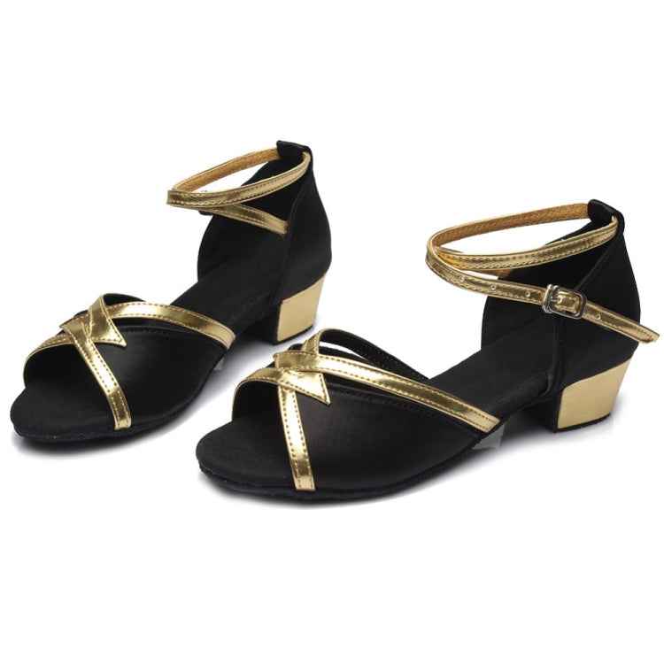 Tango Salsa Latin Low Heel Soft Bottom Dance Shoes for Girls & Women, 24, 25, 26, 27, 28, 29, 30, 31