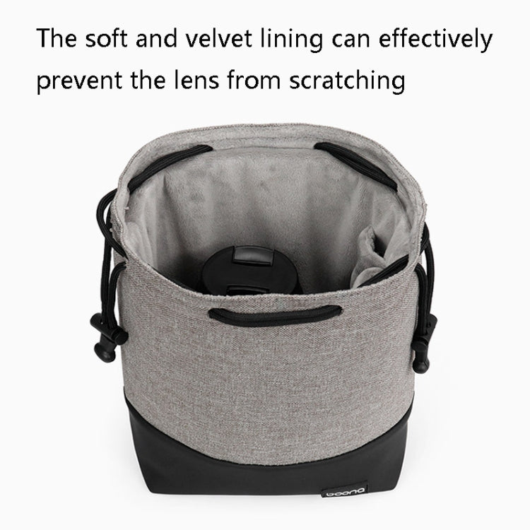 Baona Waterproof Micro SLR Camera Bag Protective Cover Drawstring Pouch Bag, Small Gray, Medium Gray, Large Gray