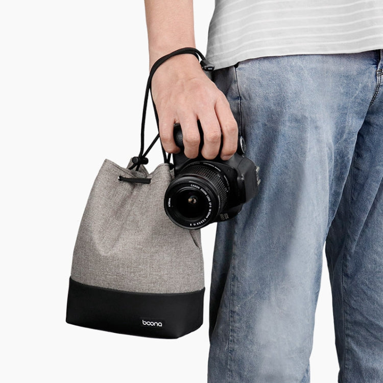 Baona Waterproof Micro SLR Camera Bag Protective Cover Drawstring Pouch Bag, Small Gray, Medium Gray, Large Gray