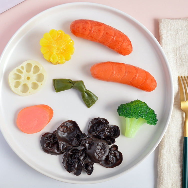 Simulation Food Model Photo Photography Props, 1 PC Brushed Steak, 1 PC Fragrant Steak, 1 PC Linger Steak, 2 PCS Chicken Wings, 3 PCS Squid, 3 PCS Pork Mouth, 3 PCS Poached Egg, 3 PCS Hot Dog, 4 PCS Mushroom, 4 PCS Corn, 4 PCS Broccoli, 10 PCS Root    ...
