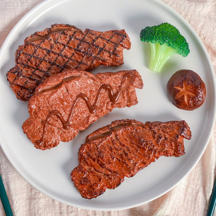 Simulation Food Model Photo Photography Props, 1 PC Brushed Steak, 1 PC Fragrant Steak, 1 PC Linger Steak, 2 PCS Chicken Wings, 3 PCS Squid, 3 PCS Pork Mouth, 3 PCS Poached Egg, 3 PCS Hot Dog, 4 PCS Mushroom, 4 PCS Corn, 4 PCS Broccoli, 10 PCS Root    ...