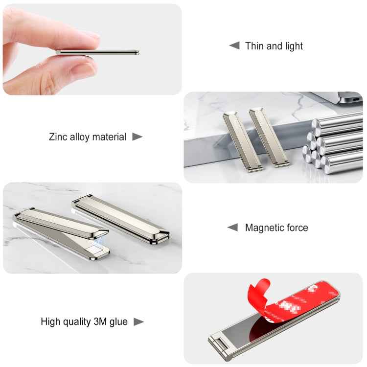 Oatsbasf 03654 Mini Mobile Phone Holder Back Sticker Portable Folding Desktop Multifunctional Magnetic Stand