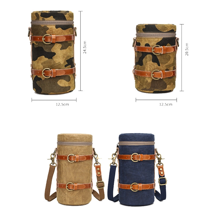 K-807 SLR Camera Storage Bag Waterproof Canvas Photography Liner Bag, S (Blue), L (Blue), S (Khaki), L (Khaki)
