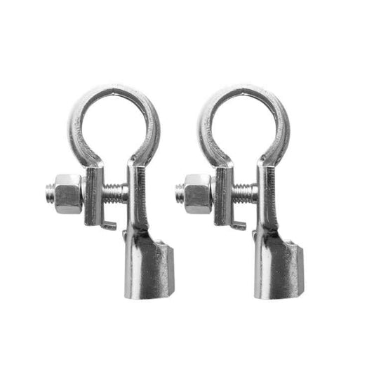 1 Pair T007 Brass Plating Tin Car Battery Pile Head Battery Terminal Connector Cable Junction Head, 1 Pair T007