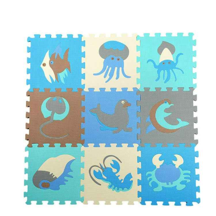 9pcs / Set Splicing Mobilization EVA Marine Foam Mats Children Educational Toys Puzzle Anti-skid And Anti-fall Crawling Mat
