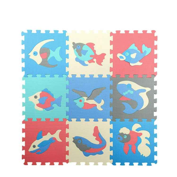 9pcs / Set Splicing Mobilization EVA Marine Foam Mats Children Educational Toys Puzzle Anti-skid And Anti-fall Crawling Mat