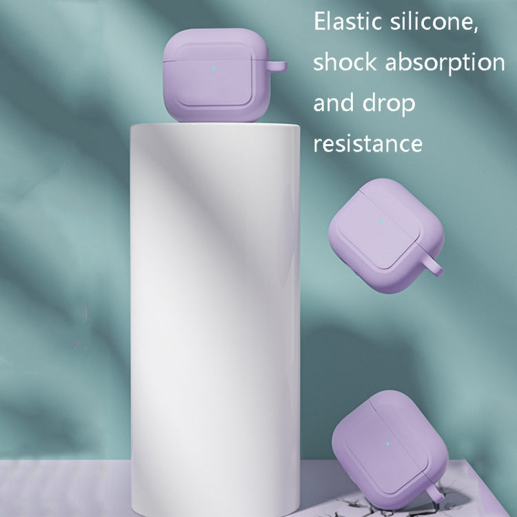 Silicone Shockproof Cover with Metal Buckle For AirPods 3, Night Green, White, Pink, Hyacinth Purple, Black, Midnight Blue