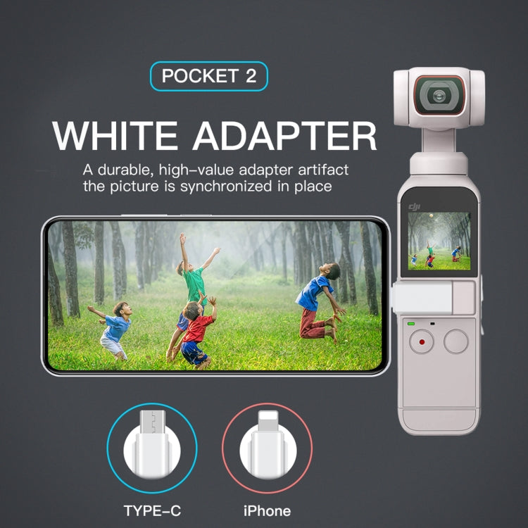 RCSTQ Smartphone Adapter for DJI OSMO Pocket 1/2, Type-C, 8 Pin