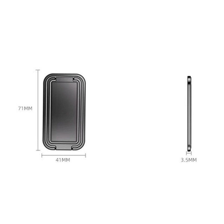Square Folding Metal Holder Rotating Back Stick Desktop Phone Ring Holder