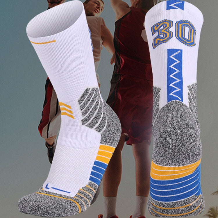 Men Terry Non-Slip Mid-Tube Sports Socks Basketball Socks, Adult  Free Size, Childrens Free Size