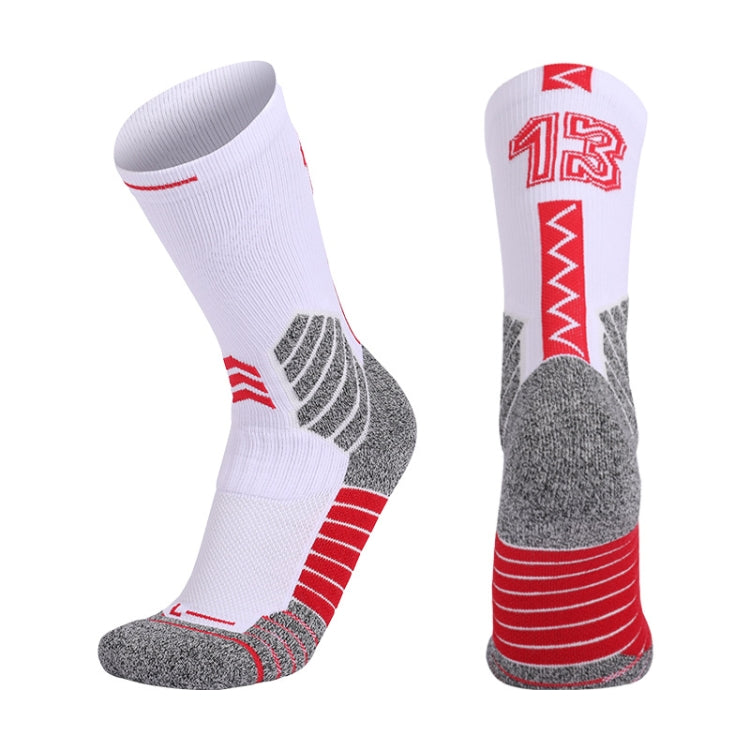 Men Terry Non-Slip Mid-Tube Sports Socks Basketball Socks, Adult  Free Size, Childrens Free Size
