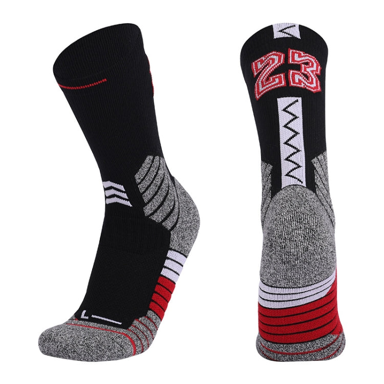 Men Terry Non-Slip Mid-Tube Sports Socks Basketball Socks, Adult  Free Size, Childrens Free Size