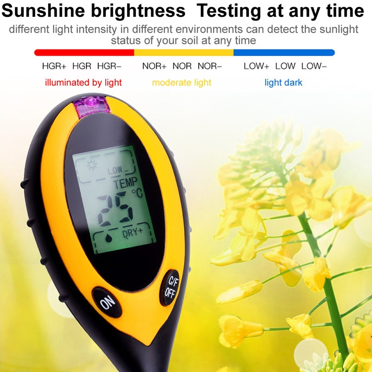 4 In 1 Soil Detector Electronic Soil PH Tester, 4 In 1