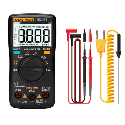 ANENG AN8009 NVC Digital Display Multimeter, Standard, Standard with Cable