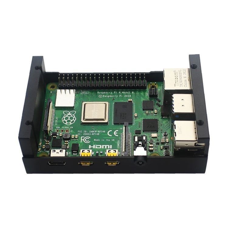 Aluminum Alloy Shell Grid Cooling Box For Raspberry Pi 3 Model B Pi 2/B +, Black, Black with Fan, Silver, Silver with Fan