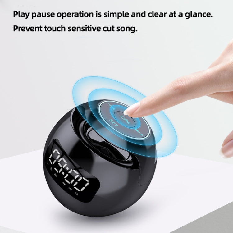 ZXL-G90 Portable Colorful Ball Bluetooth Speaker, Style:, Clock Version (White), Sensor Version (Black), Clock Version (Pink), Sensor Version (White), Sensor Version (Pink)